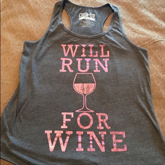 Chin Up Apparel Tops - Will Run for Wine tank